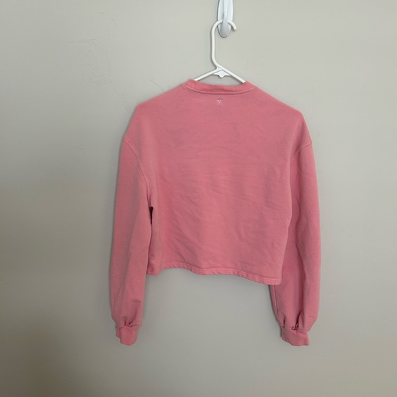 Women’s IVL COLLECTIVE Pink Cropped Sweater, Long Puff Sleeve, Size 6 - Picture 4 of 4